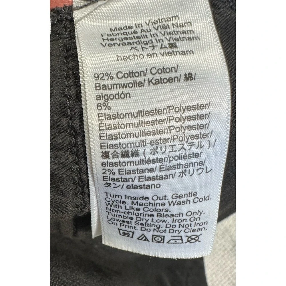 J.Crew Slim‎ Straight Jeans Women 36 43x27.5 Black RE-03-BLK CF500 Stretch